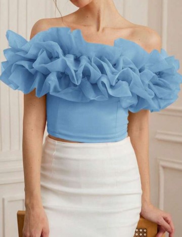 Top Shein, albastru