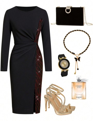 Rochie midi Shein, negru