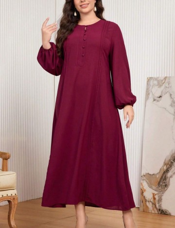 Rochie midi Shein Curve+, vișiniu