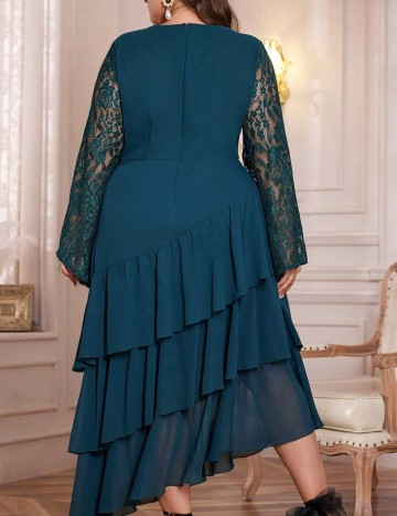 Rochie maxi Shein Curve+, turcoaz