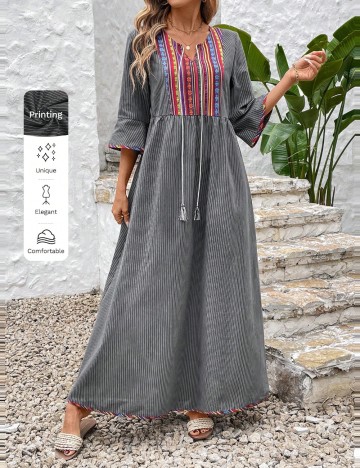 Rochie maxi Shein, mix culori