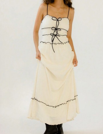 Rochie maxi Shein, crem