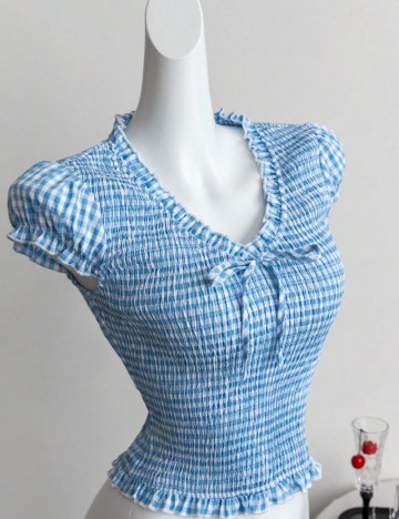 Top Shein, albastru