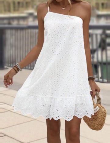 Rochie mini Shein Curve+, alb