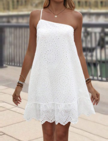 Rochie mini Shein Curve+, alb