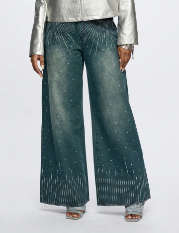 Jeans SUMWON by Shein, albastru