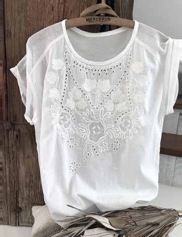 Tricou Shein Curve+, alb