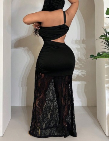 Rochie maxi Shein Curve+, negru