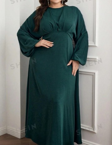 Rochie maxi Shein Curve+, verde