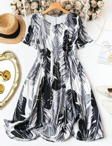 Rochie mini Shein Curve+, mix culori