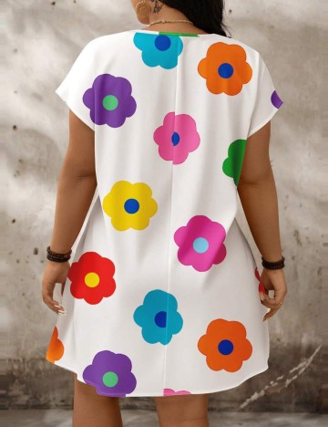 Rochie mini Shein Curve+, mix culori