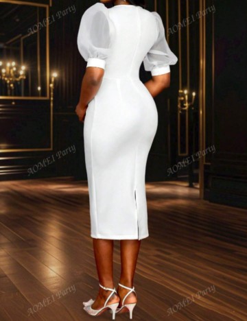 Rochie midi Shein, alb