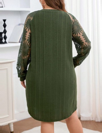Rochie mini Shein Curve+, verde