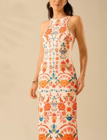 Rochie maxi Shein, crem