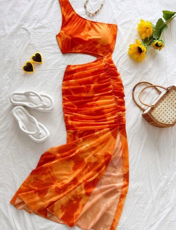 Rochie midi Shein, portocaliu