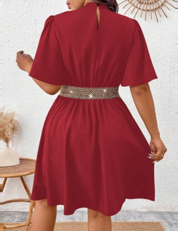 Rochie Shein Curve+, vișiniu