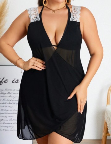 Rochie de plajă Shein Curve+, negru