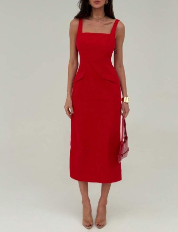 Rochie midi Shein, roșu