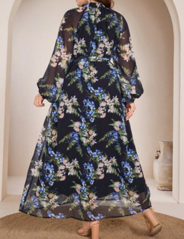 Rochie maxi Shein Curve+, mix culori