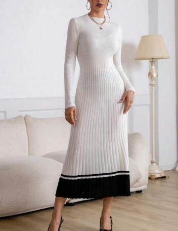 Rochie maxi Shein, crem