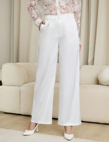 Pantaloni Shein, alb