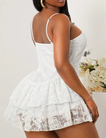 Rochie mini Shein Curve+, alb