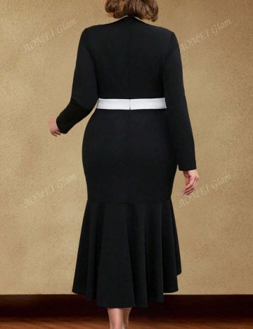 Rochie midi Shein Curve+, negru