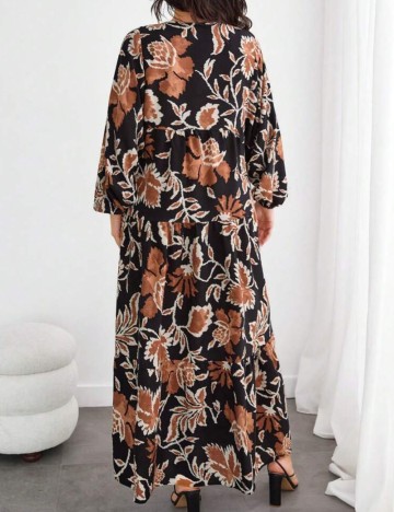 Rochie maxi Shein Curve+, mix culori