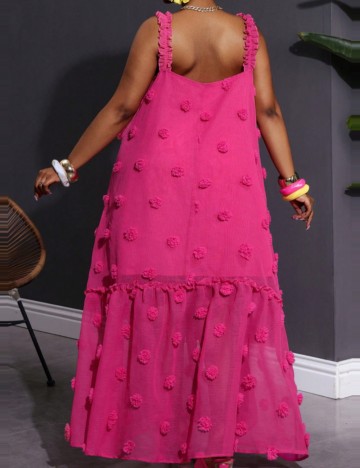 Rochie maxi Shein Curve+, roz