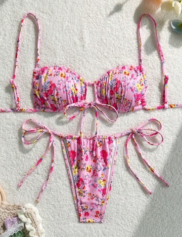 Costum de baie Shein, mix culori