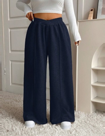 Pantaloni Shein Curve+, albastru