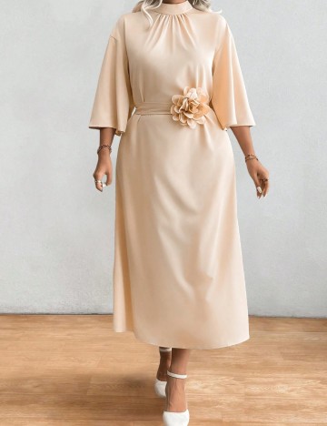 Rochie maxi Shein Curve+, bej