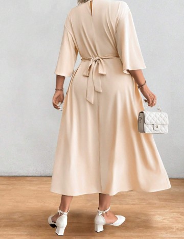 Rochie maxi Shein Curve+, bej