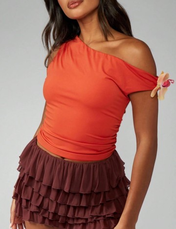 Top Missguided by Shein, cărămiziu