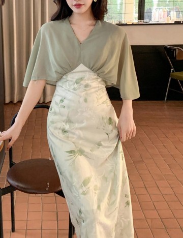 Rochie midi Shein, verde