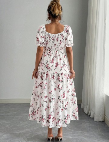 Rochie maxi Shein Curve+, alb