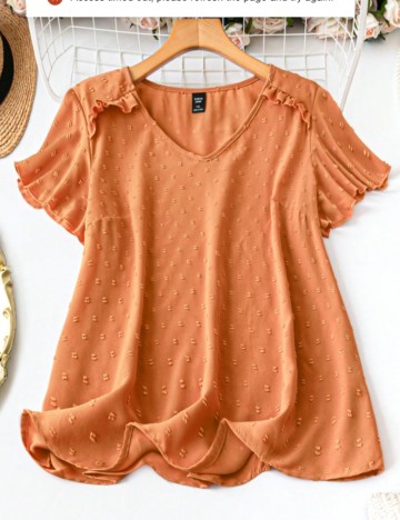 Tricou Shein Curve+, portocaliu