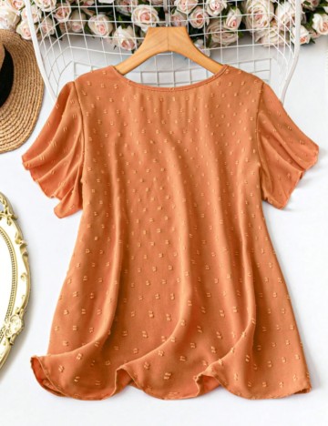 Tricou Shein Curve+, portocaliu