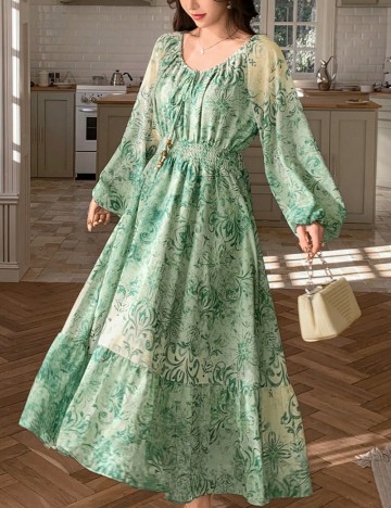 Rochie maxi Shein, verde