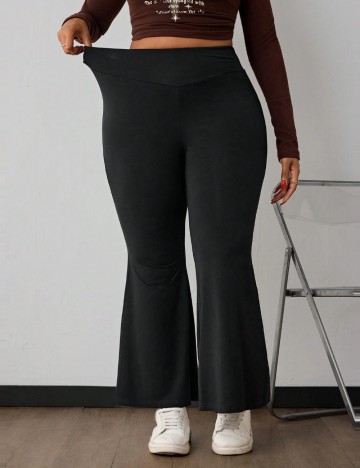 Pantaloni Shein Curve+, negru