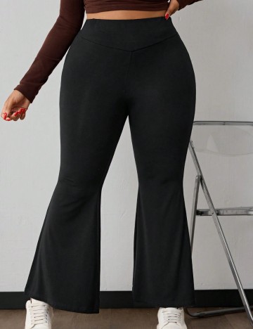Pantaloni Shein Curve+, negru