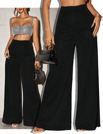 Pantaloni Shein Curve+, negru