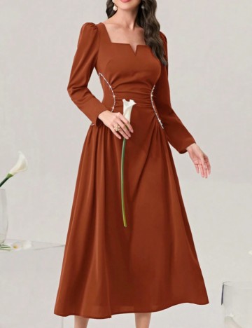 Rochie midi Shein, cărămiziu