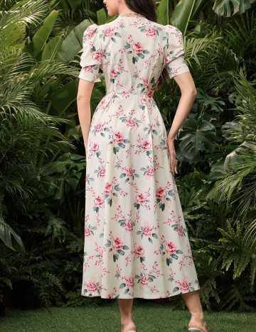 Rochie maxi Shein, crem