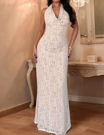Rochie de ocazie Shein, crem