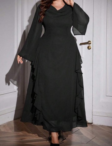 Rochie maxi Shein Curve+, negru