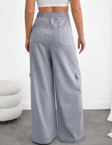 Pantaloni Shein Curve+, gri