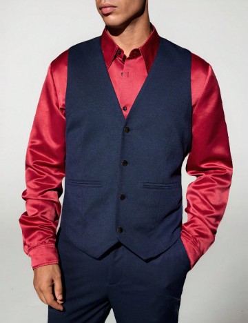 Vestă de costum MANFINITY by Shein, bleumarin