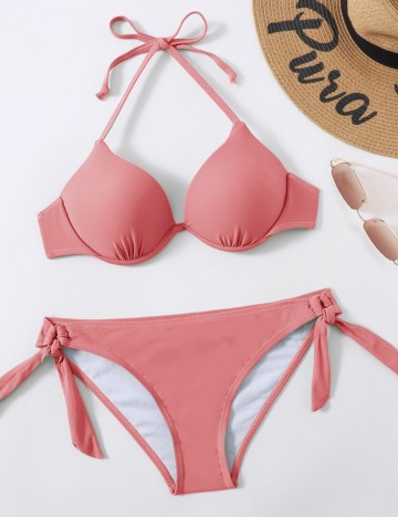 Costum de baie Shein, roz corai