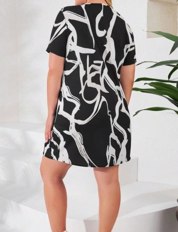Rochie mini Shein Curve+, mix culori